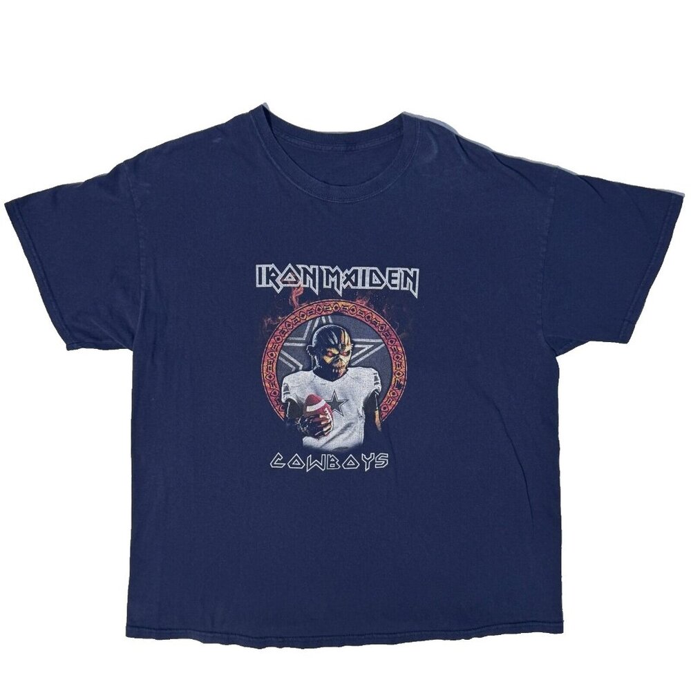 Iron Maiden Heavy Metal Band Dallas Cowboys Tshirt - XL